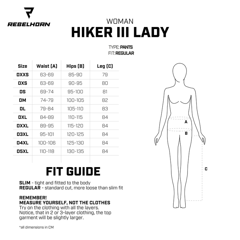 Мотоштаны женские текстильные Rebelhorn HikerIII черный