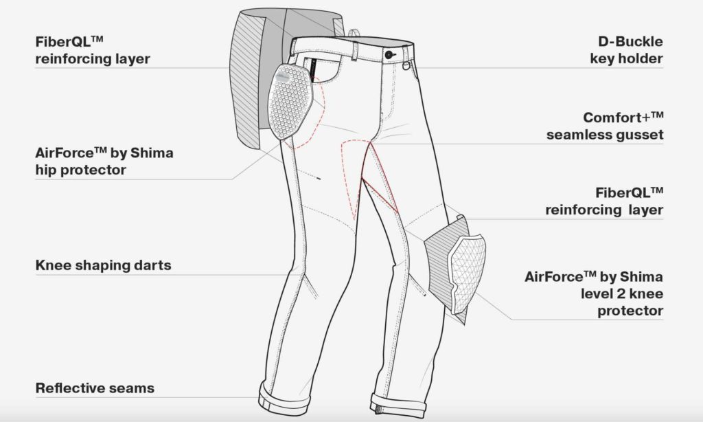Мотоджинсы SHIMA DEVON синий