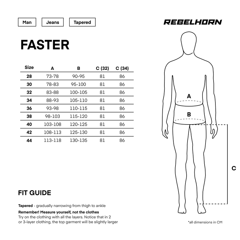 Мотоджинсы Rebelhorn Faster черный