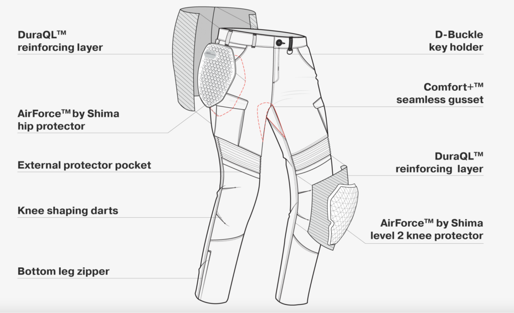 Мотоштаны текстильные SHIMA GIRO 2.0 хаки