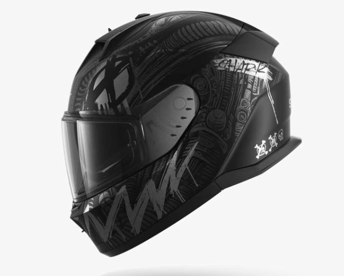 Мотошлем Shark D-Skwal 3 SHIEVER Mat черный серый