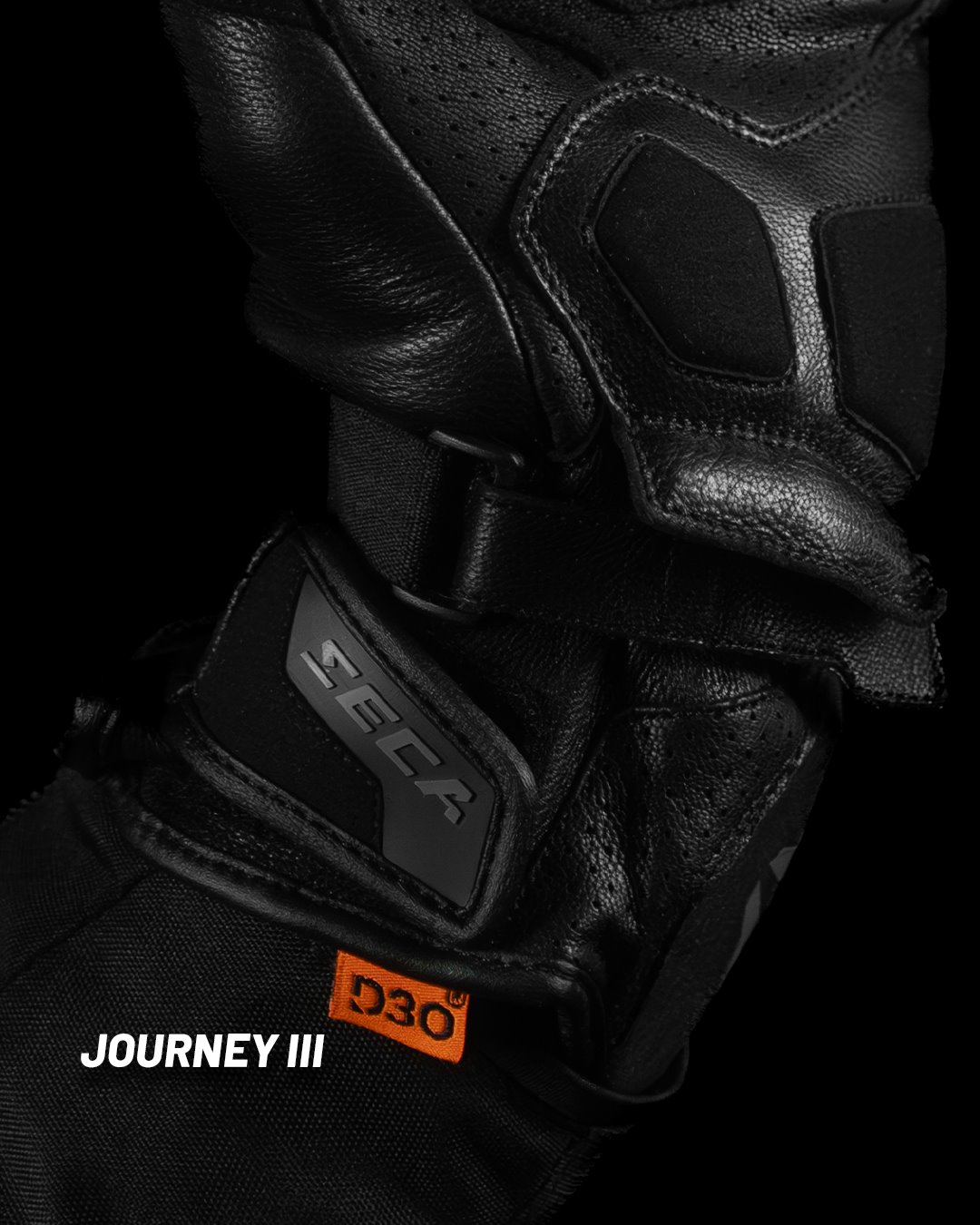 Мотоперчатки кожаные Seca Journey III черный