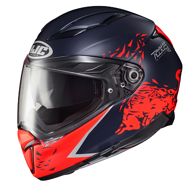 Мотошлем HJC F70 Spielberg черный красный - магазин Motostyles