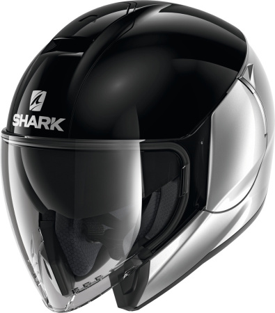 Мотошлем Shark Citycruiser Dual Blank черный серебристый - магазин Motostyles