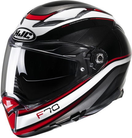 Мотошлем HJC F70 Diwen белый/красный - магазин Motostyles
