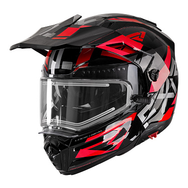 Мотошлем FXR Maverick X с подогревом черный красный