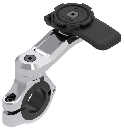 Хромированное крепление на трубчатый руль мотоцикла ПРО Quad Lock® Motorcycle Handlebar Mount PRO Ch - магазин Motostyles
