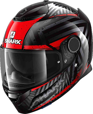 Мотошлем Shark Spartan 1.2 Kobrak черный/красный/серый - магазин Motostyles