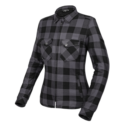 Моторубашка женская Seca Marshal II серый черный - магазин Motostyles