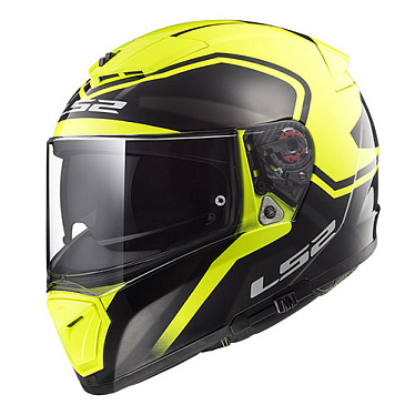 Мотошлем LS2 FF390 Breaker Bold черный желтый - магазин Motostyles