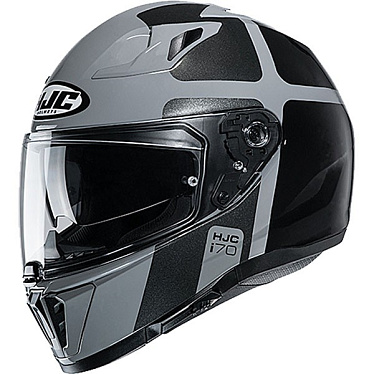 Мотошлем HJC i70 Prika серый черный - магазин Motostyles
