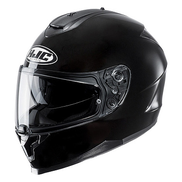 Мотошлем HJC C70 глянцевый черный - магазин Motostyles