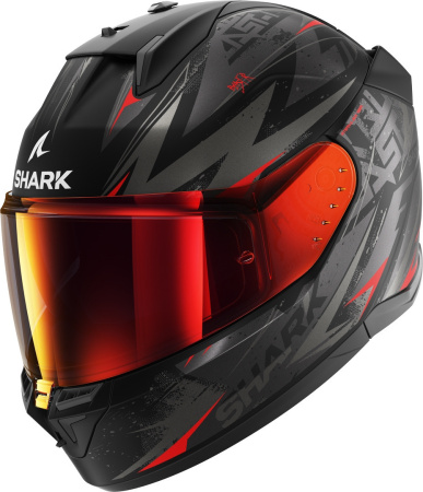 Мотошлем Shark D-Skwal 3 BLAST-R Mat черный/серый/красный - магазин Motostyles