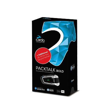 CARDO Мотогарнитура PACKTALK BOLD JBL SINGLE BUNDLE - магазин Motostyles