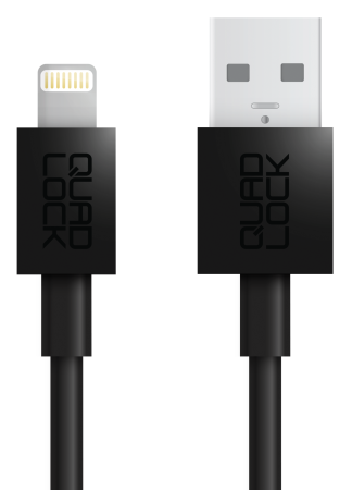 Зарядный кабель Lightning 20 см, Quad Lock® USB-A to Lightning Cable - 20cm