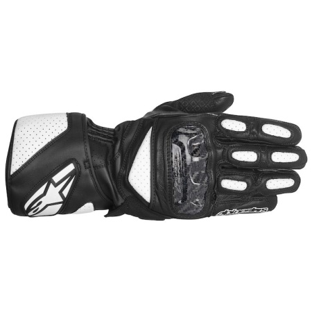 Мотоперчатки кожаные Alpinestars SP-2 черный белый - магазин Motostyles