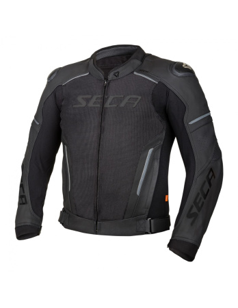 Мотокуртка кожаная Seca Hooligan Air D3O черный - магазин Motostyles