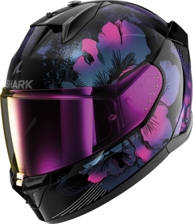 Мотошлем Shark D-Skwal 3 MAYFER черный фиолетовый - магазин Motostyles