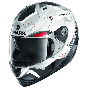 Мотошлем Shark Ridill 1.2 Mecca белый черный - магазин Motostyles