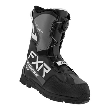 Мотоботы FXR X-Cross Pro BOA черный белый - магазин Motostyles