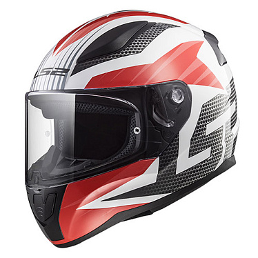 Мотошлем LS2 FF353 Rapid Grid белый красный - магазин Motostyles