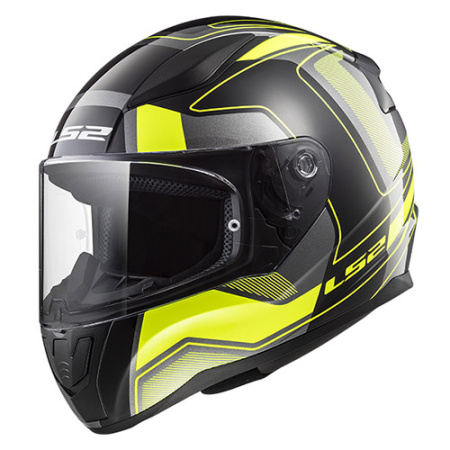 Мотошлем LS2 FF353 Rapid Carrera матовый/черный/желтый - магазин Motostyles