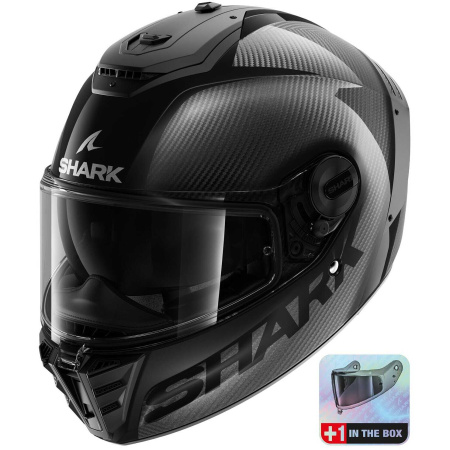 Мотошлем Shark Spartan RS Carbon Skin черный матовый + визор - магазин Motostyles