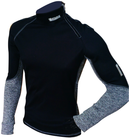 Термофутболка женская Starks Warm Long shirt Extreme черный серый - магазин Motostyles