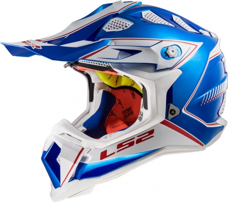 Мотошлем LS2 MX470 Subverter хром синий - магазин Motostyles
