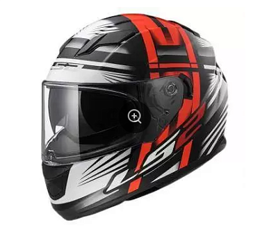 Мотошлем LS2 FF320 Stream Bang черный красный - магазин Motostyles