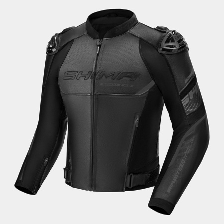 Мотокуртка кожаная SHIMA BANDIT 2.0 черный/черный - магазин Motostyles