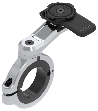 Увеличенное хромированное крепление на трубчатый руль мотоцикла ПРО Quad Lock® Motorcycle Handlebar  - магазин Motostyles
