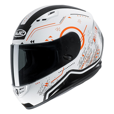 Мотошлем HJC CS-15 Safa белый оранжевый - магазин Motostyles