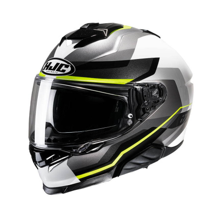 Мотошлем HJC I71 NIOR MC3H белый/серый/зеленый - магазин Motostyles