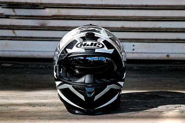 Мотошлем HJC C70 Troky черный серый - магазин Motostyles