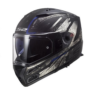 Мотошлем LS2 FF324 Metro Evo Buzz матовый титановый - магазин Motostyles