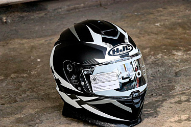 Мотошлем HJC C70 Troky черный серый - магазин Motostyles