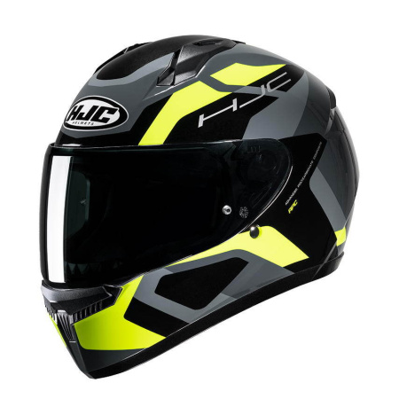 Мотошлем HJC C10 TINS MC3H зеленый серый - магазин Motostyles