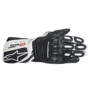 Мотоперчатки женские кожаные Alpinestars Stella SP-8 V2 белый черный - магазин Motostyles