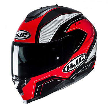 Мотошлем HJC C70 Lianto черный красный - магазин Motostyles