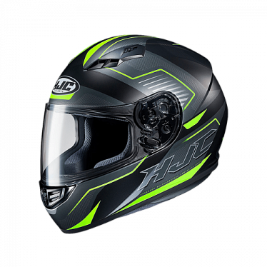 Мотошлем HJC CS-15 Trion черный зеленый - магазин Motostyles