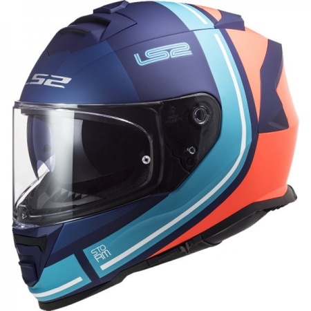 Мотошлем LS2 FF800 Storm Slant матовый/синий/оранжевый - магазин Motostyles