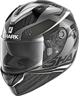 Мотошлем Shark Ridill 1.2 Stratom белый/черный/серый - магазин Motostyles