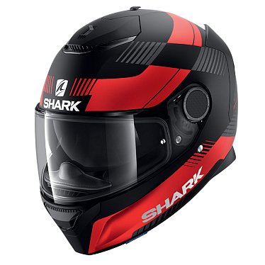 Мотошлем Shark Spartan 1.2 Strad черный/красный/матовый - магазин Motostyles