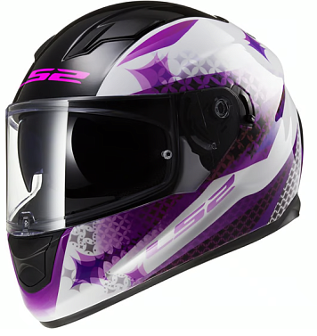 Мотошлем LS2 FF320 Stream Lux белый розовый - магазин Motostyles