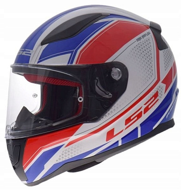 Мотошлем LS2 FF353 Rapid Infinity белый/красный/синий - магазин Motostyles