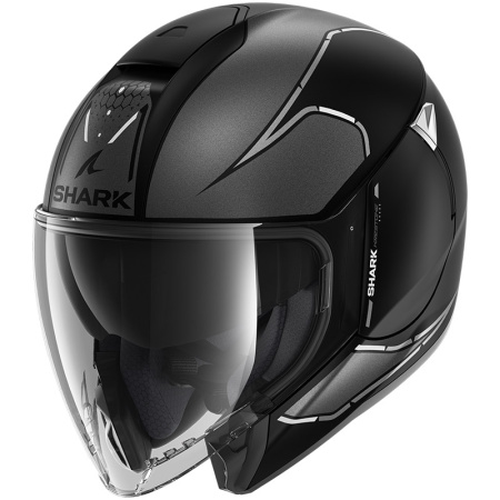 Мотошлем Shark Citycruiser Krestone черный/матовый/серый - магазин Motostyles