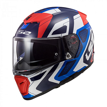 Мотошлем LS2 FF390 Breaker Android синий красный - магазин Motostyles