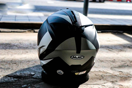 Мотошлем HJC C70 Troky черный серый - магазин Motostyles