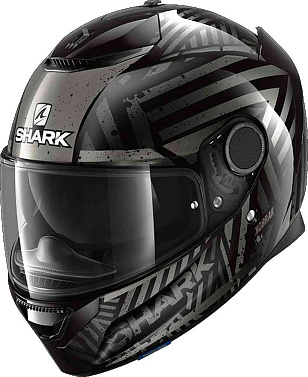 Мотошлем Shark Spartan 1.2 Kobrak черный серый - магазин Motostyles